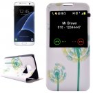 For Galaxy S7 Edge Dandelion Pattern Flip Leather Case with Call Display ID & Holder