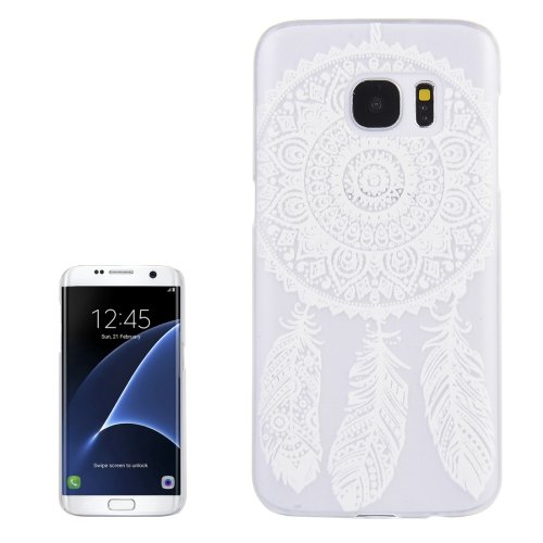 For Galaxy S7 Edge Windbell Pattern Transparent Frame PC Protective Case