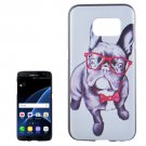 For Galaxy S7 Edge Bulldog Pattern PC Protective Case