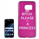For Galaxy S7 Edge I am a Princess Pattern PC Protective Case