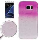 For Galaxy S7 Edge Purple Artistic Water-drop Pattern PC Protective Cover Case