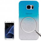 For Galaxy S7 Edge Baby Blue Artistic Water-drop Pattern PC Protective Cover Case