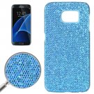 For Galaxy S7 Edge Blue Fashionable Flash Powder Back Cover Case