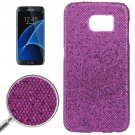 For Galaxy S7 Edge Purple Fashionable Flash Powder Back Cover Case