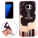 For Galaxy S7 Edge Sika Deer Words Pattern TPU Protective Case