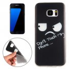 For Galaxy S7 Edge Eyes and Words Pattern TPU Protective Case