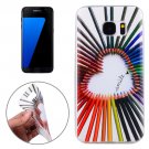For Galaxy S7 Edge Color Pencil Pattern TPU Protective Case