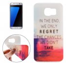 For Galaxy S7 Edge Ultrathin Words Hang Over the Sea Pattern Soft TPU Protective Cover Case