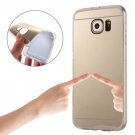 For Galaxy S7 Edge Gold Plating Mirror TPU Protective Case