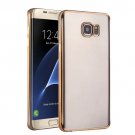 For Galaxy S7 Edge Gold Plating Soft TPU Protective Cover Case