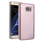 For Galaxy S7 Edge Rose Gold Plating Soft TPU Protective Cover Case