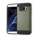 For Galaxy S7 Edge Army green Verus Brushed Texture PC + TPU Protective Case