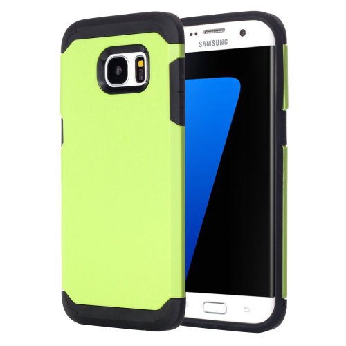 For Galaxy S7 Edge Light Green TPU + PC Armor Combination Case