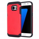 For Galaxy S7 Edge Red TPU + PC Armor Combination Case