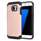 For Galaxy S7 Edge Rose Gold TPU + PC Armor Combination Case