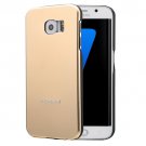 For Galaxy S7 Edge Gold Heat Radiation Design Armor Metal + PC Protective Case