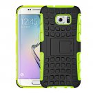 For Galaxy S7 Edge Green Tire Texture Combination Case with Separable Black Holder
