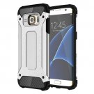 For Galaxy S7 Edge Silver Tough Armor TPU + PC Combination Case