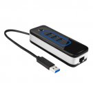 IHUB-04 3 Ports USB 3.0 Hub + 1000Mbps RJ45 Gigabit Ethernet LAN Wired Network Adapter