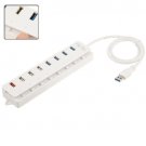 4-Port USB 3.0 + 3-Port USB 2.0 Hub with Independent Switch / Indicator (CQT-3008)