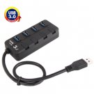 4 Ports USB 3.0 Super Speed HUB with LED Indication & Switch