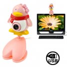 USB 2.0 Cartoon Penguins Style 0.48 Mega Pixels Driverless PC Camera / Webcam