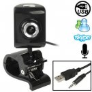 5.0 Mega Pixels USB 2.0 Driverless PC Camera / Webcam with Clip + MIC, Cable Length: 1.1m