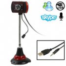 5.0 Mega Pixels USB 2.0 Driverless PC Camera / Webcam with MIC and 4 LED Lights