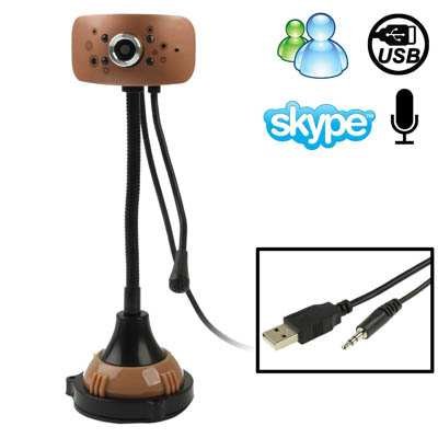 5.0 Mega Pixels USB 2.0 Driverless PC Camera / Webcam with MIC and 4 LED Lights