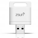 ZSUN Wifi Wireless Smart Card Reader for iPhone, Android Phone, Windows PC, Support 128GB TF Card