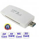 Hi-Speed 4 Slot USB 3.0 Universal Card Reader, Support SD / MS / TF / CF Card