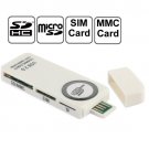 USB Universal Card Reader, Support SD / MMC /SIM / TF Card