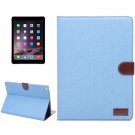 For iPad Air 2 Blue Denim Style Leather Case with Holder, Card Slots & Sleep Function