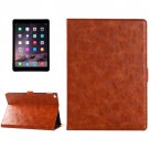 For iPad Air 2 Brown Oil Skin Crazy Horse Leather Case with Holder,  Card Slots & Money Pocket