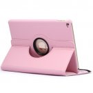For iPad Air 2 Pink 360° Rotation Litchi Texture Flip Leather Case with 2 Gears Holder
