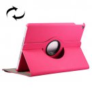 For iPad Air 2 Magenta 360° Rotation Denim Jean Flip Case with Holder