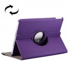 For iPad Air 2 Purple 360° Rotation Denim Jean Flip Case with Holder
