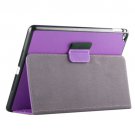 For iPad Air 2 Purple 2-fold Cloth Texture Leather Case with Holder and Sleep Function