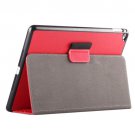 For iPad Air 2  Red 2-fold Cloth Texture Leather Case with Holder and Sleep Function