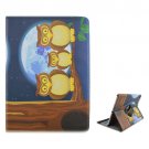 For iPad Air 2 / iPad 6 360° Rotation Owls Pattern Leather Case with 2 Gears Holder