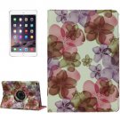 For iPad Air 2 360° Rotation Hankage Grape Leather Case with 3 Gears Holder