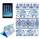 For iPad Air 2 / iPad 6 Elephant Pattern Smart Cover Leather Case with Holder & Card Slots