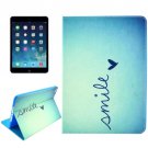 For iPad Air 2 / iPad 6 Smile Pattern Smart Cover Leather Case with Holder & Card Slots