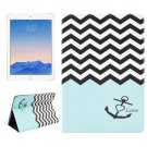 For iPad Air 2/iPad 6 Anchor Pattern Leather Case with Holder & Card Slots & Wallet