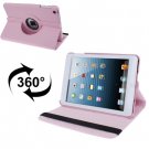 For iPad Mini 1/2/3 Pink 360° Rotatable Litchi Texture Leather Case with Holder