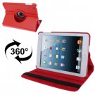 For iPad Mini 1/2/3 Red 360° Rotatable Litchi Texture Leather Case with Holder