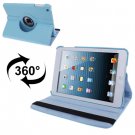 For iPad Mini 1/2/3 Baby Blue 360° Rotatable Litchi Texture Leather Case with Holder