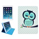 For iPad Mini 1/2/3 Owl Pattern Protective PU Smart Cover Leather Case with Card Slot