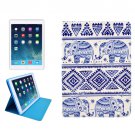 For iPad Mini 1/2/3 Elephants Pattern Protective PU Smart Cover Leather Case with Card Slot