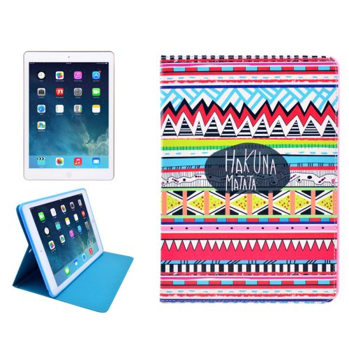For iPad Mini 1/2/3 HAKUNA Pattern Protective PU Smart Cover Leather Case with Card Slot